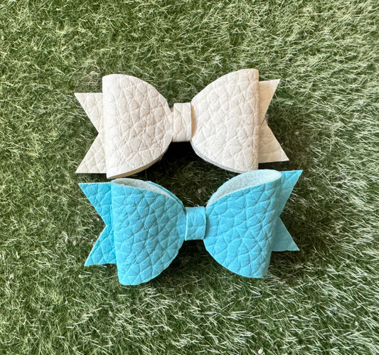 White and Blue Hair Bow Accessories For Girls | Dejahdesigns | London